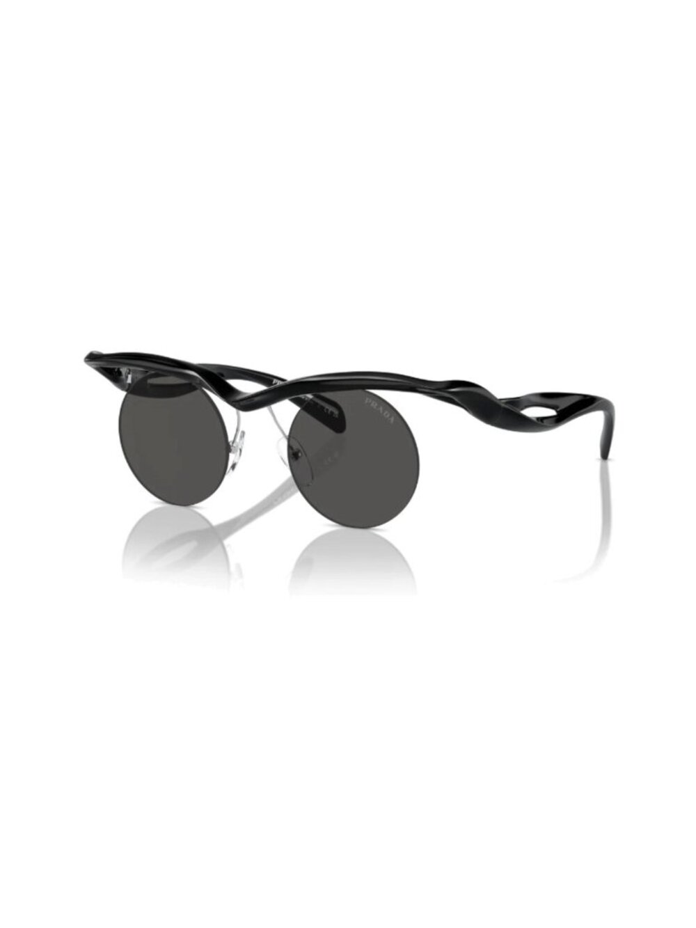Prada Sunglasses PRA24S 1AB5S0 Black Morph Frames w/ Dark Gray Lenses 43-22-135